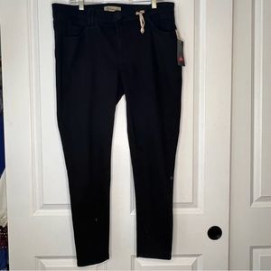 Democracy Abroad Technology Ankle Skinny Jeans black plus size 16 W New